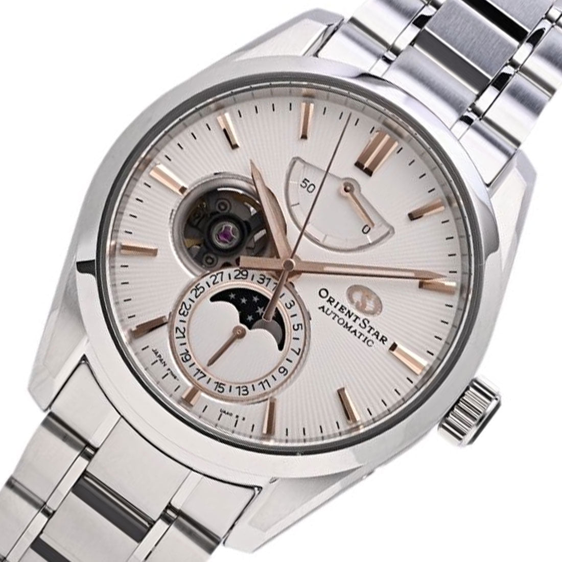 Orient Star Moon Phase White Dial RE-AY0003S RE-AY0003S00B Dress Watch -Orient