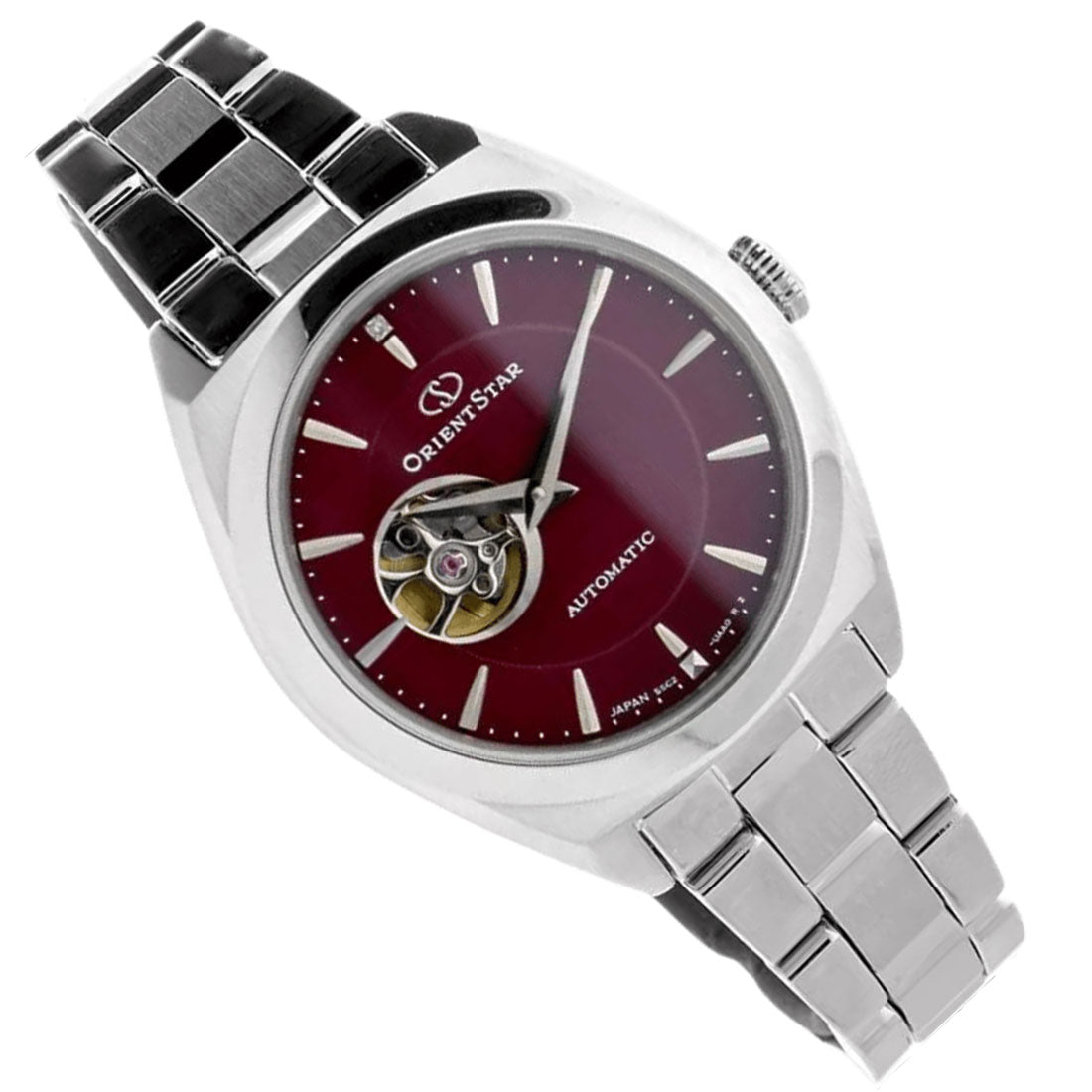 Orient Star Womens Maroon Open Heart Dial Watch RE-ND0102R00B RE-ND0102R -Orient