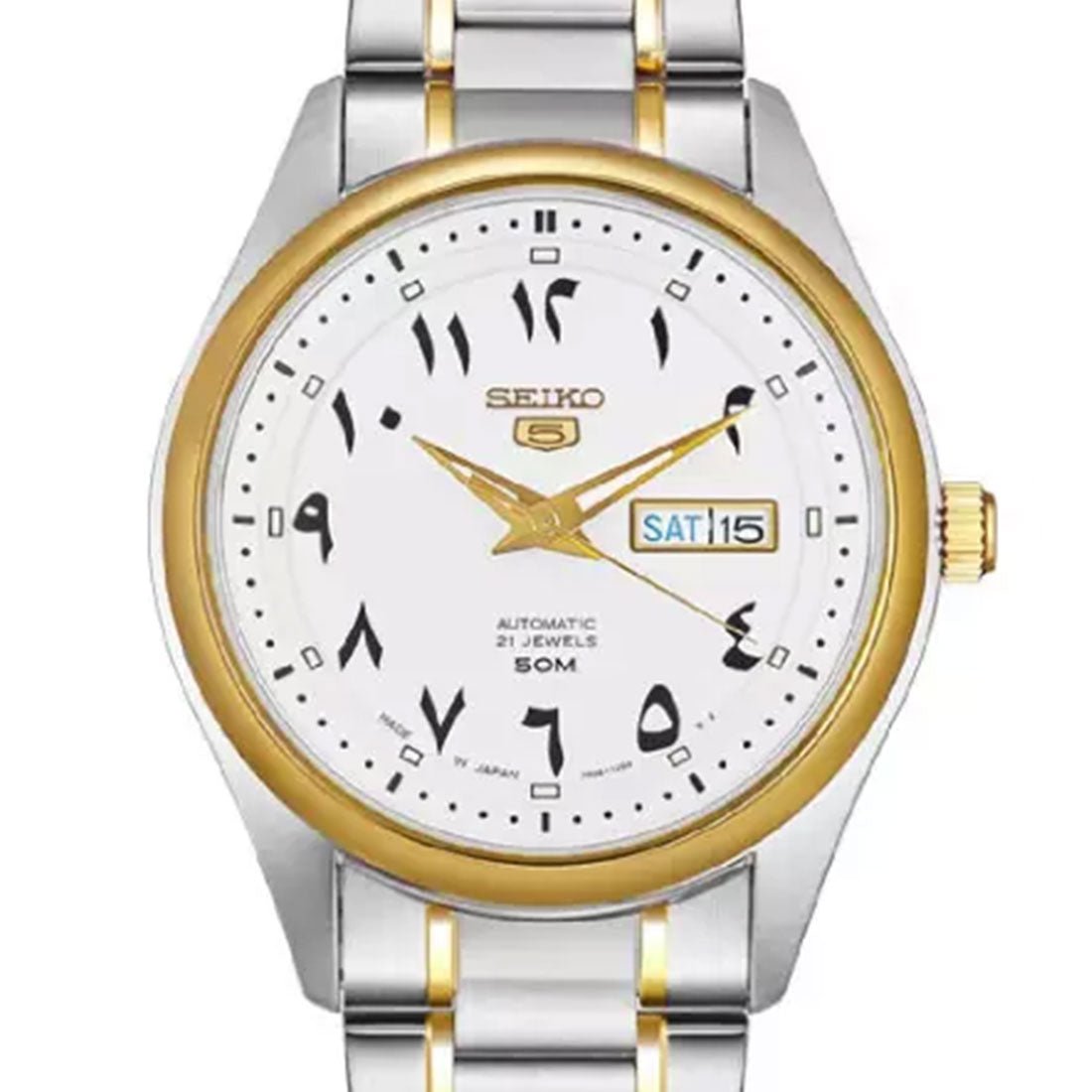 Seiko 5 Arabic SNKP22 SNKP22J1 SNKP22J Two Tone Watch -Seiko