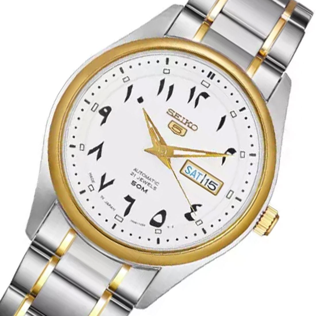 Seiko 5 Arabic SNKP22 SNKP22J1 SNKP22J Two Tone Watch -Seiko