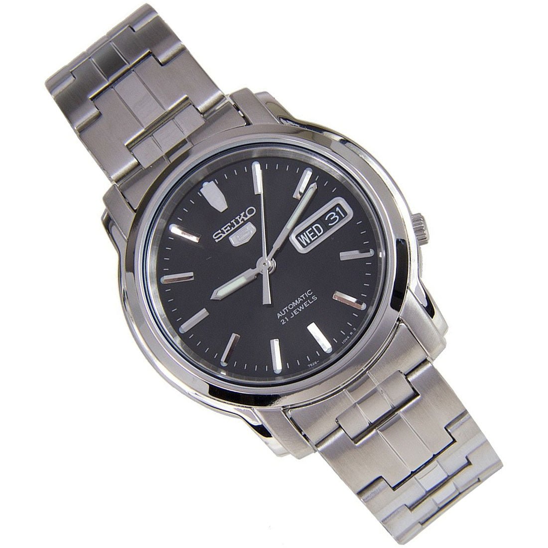 Seiko 5 Black Dial Automatic SNKK71K1 SNKK71 SNKK71K Watch -Seiko