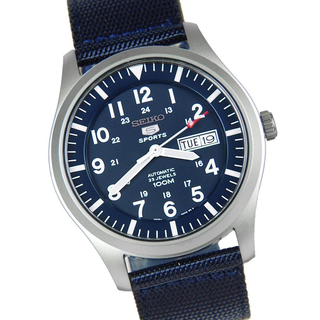 Seiko 5 Blue Nylon SNZG11K1 SNZG11 SNZG11K Sports Watch -Seiko