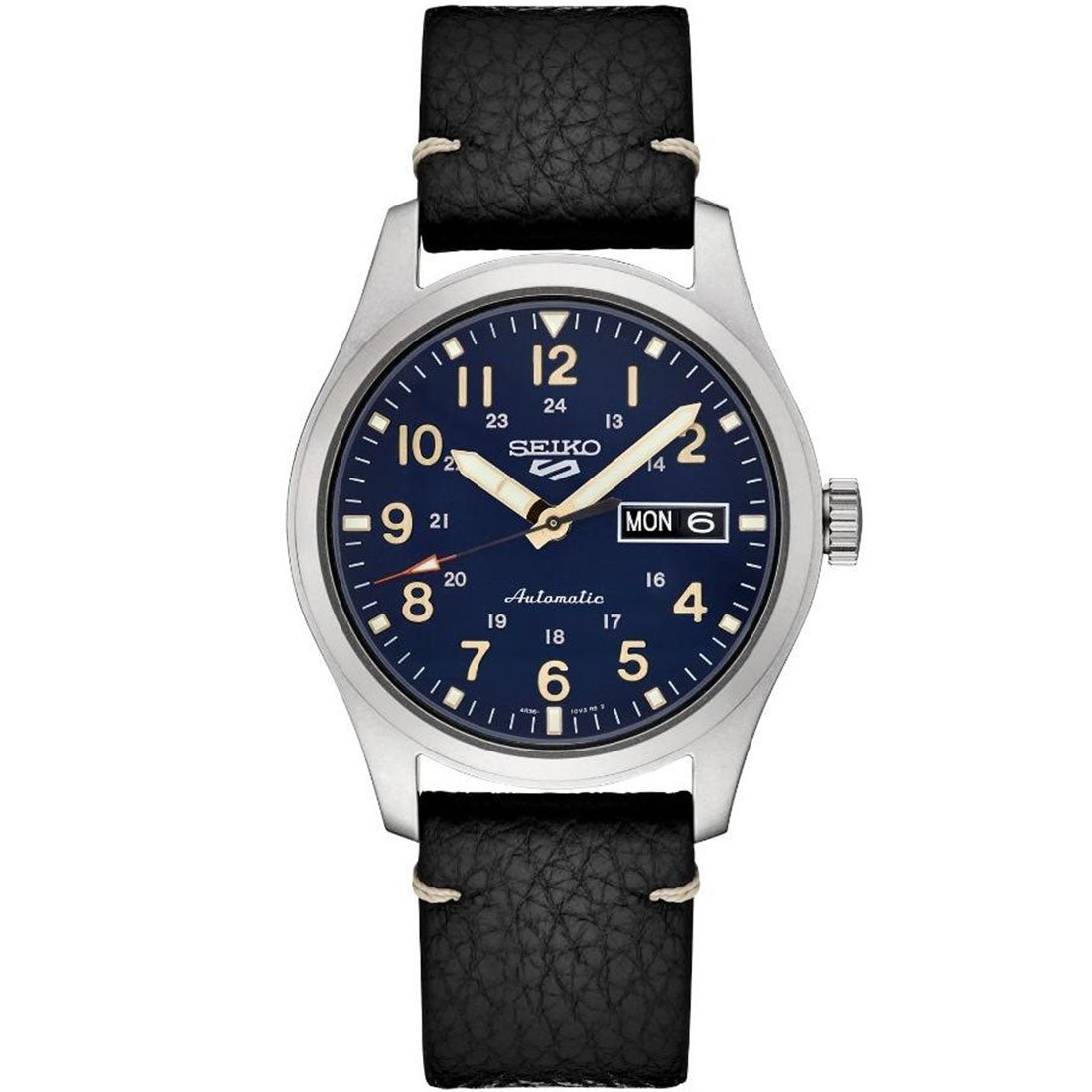 Seiko 5 Field Specialist Style SRPG39K1 SRPG39 SRPG39K Leather Sports Watch -Seiko
