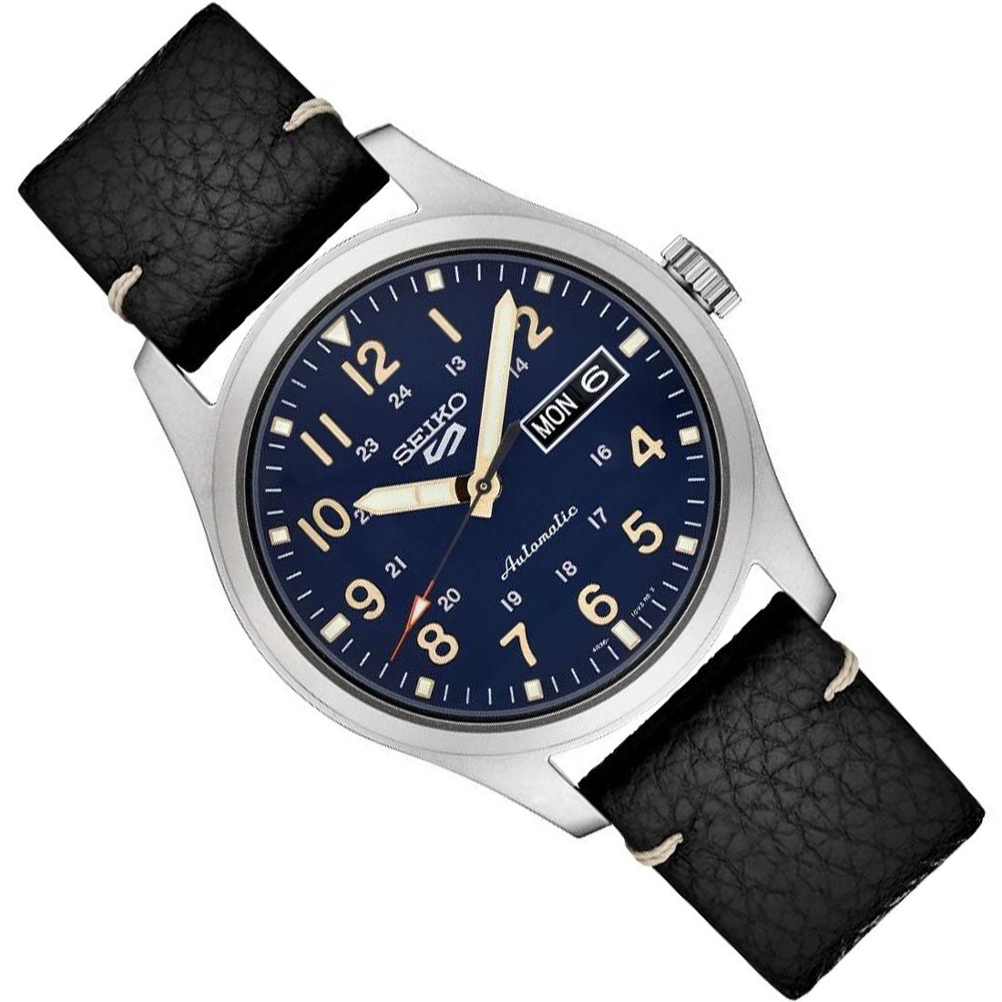 Seiko 5 Field Specialist Style SRPG39K1 SRPG39 SRPG39K Leather Sports Watch -Seiko