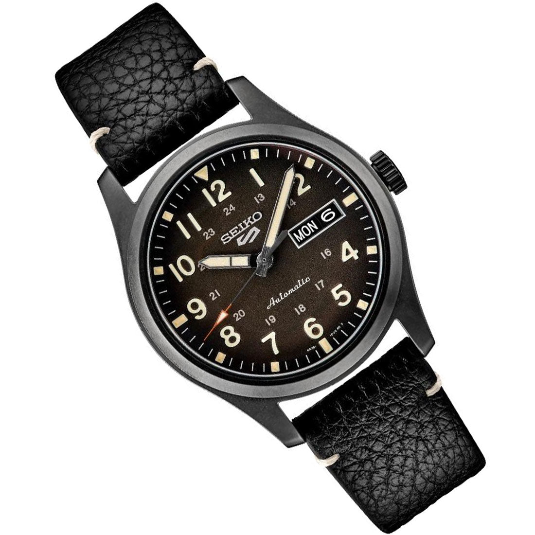 Seiko 5 Field Specialist Style SRPG41K1 SRPG41 SRPG41K Brown Dial Leather Watch -Seiko