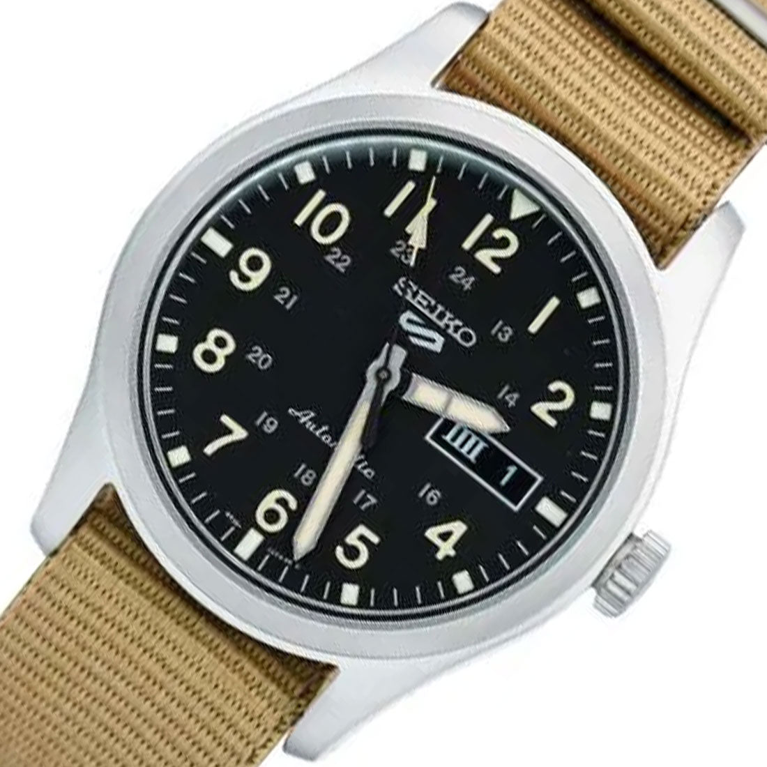 Seiko 5 Field Sports Khaki Nylon SRPG35 SRPG35K SRPG35K1 Automatic Watch -Seiko