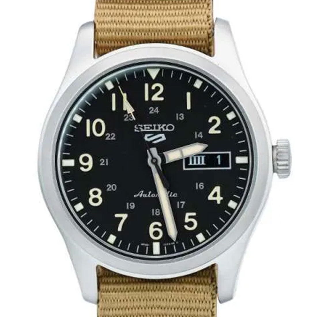 Seiko 5 Field Sports Khaki Nylon SRPG35 SRPG35K SRPG35K1 Automatic Watch -Seiko