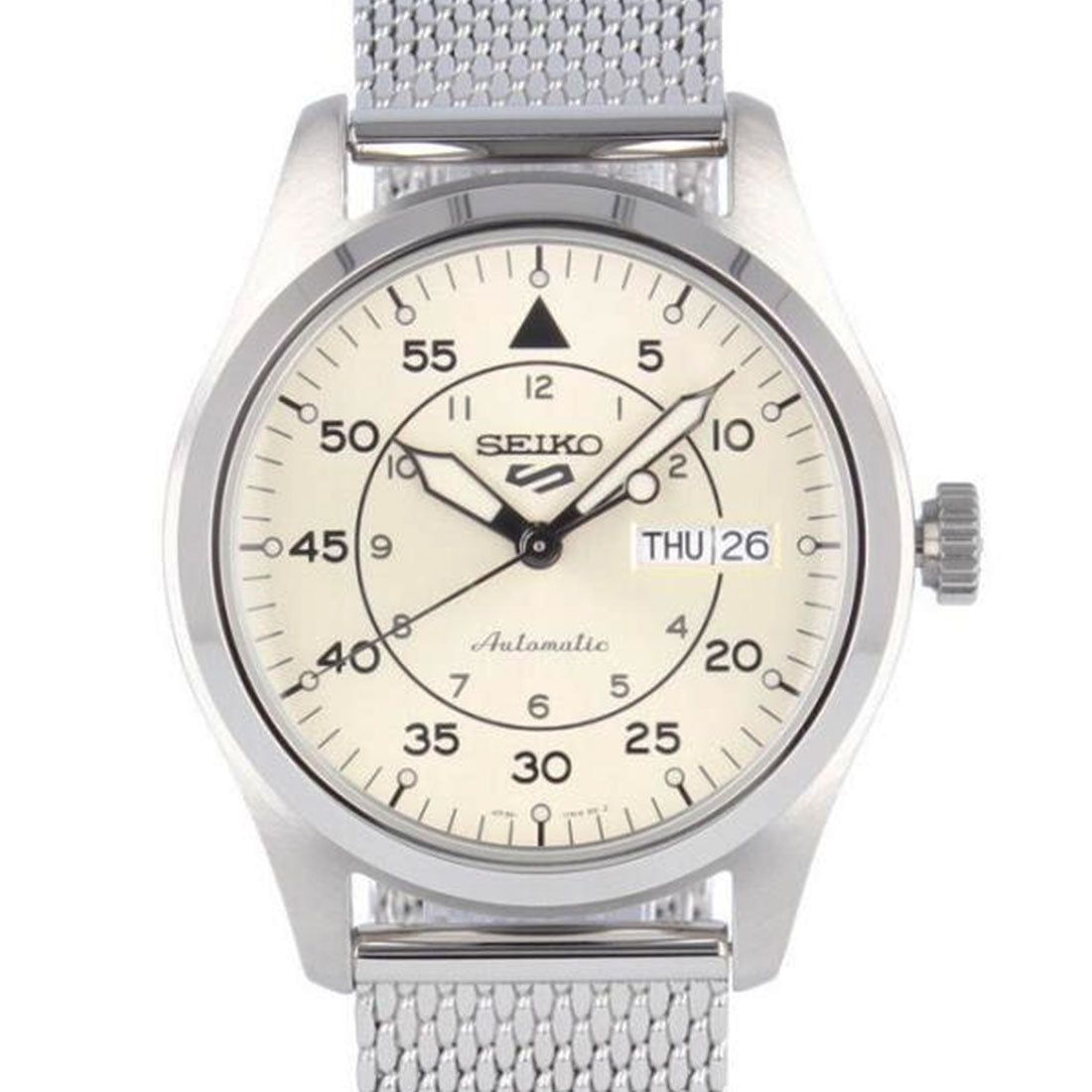 Seiko 5 Flieger SRPH21 SRPH21K1 SRPH21K Milanese Mesh Band Sports Watch -Seiko