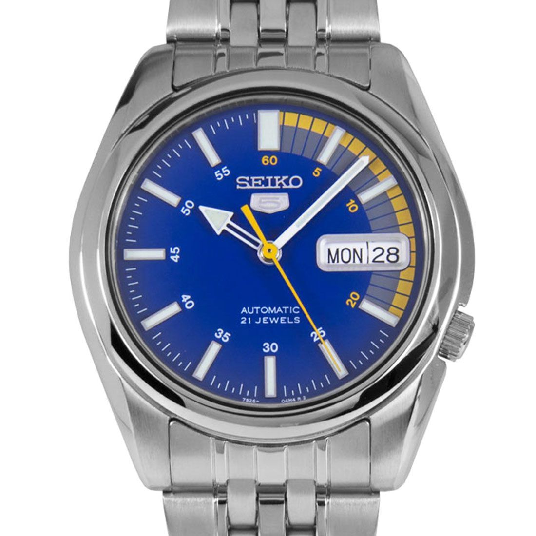 Seiko 5 Mechanical SNK371K1 SNK371 SNK371K Blue Dial Watch -Seiko