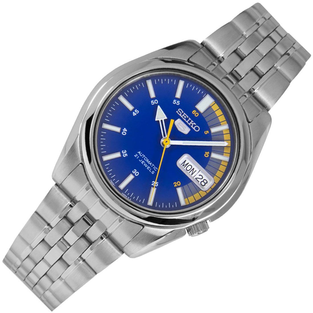 Seiko 5 Mechanical SNK371K1 SNK371 SNK371K Blue Dial Watch -Seiko