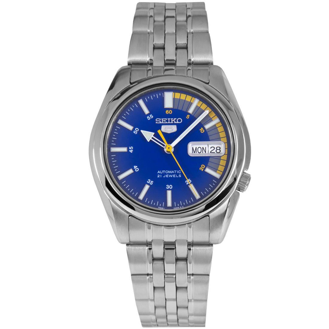 Seiko 5 Mechanical SNK371K1 SNK371 SNK371K Blue Dial Watch -Seiko