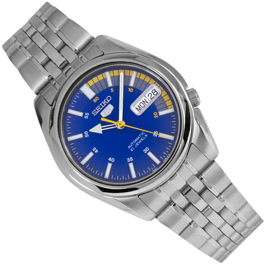 Seiko 5 Mechanical SNK371K1 SNK371 SNK371K Blue Dial Watch -Seiko