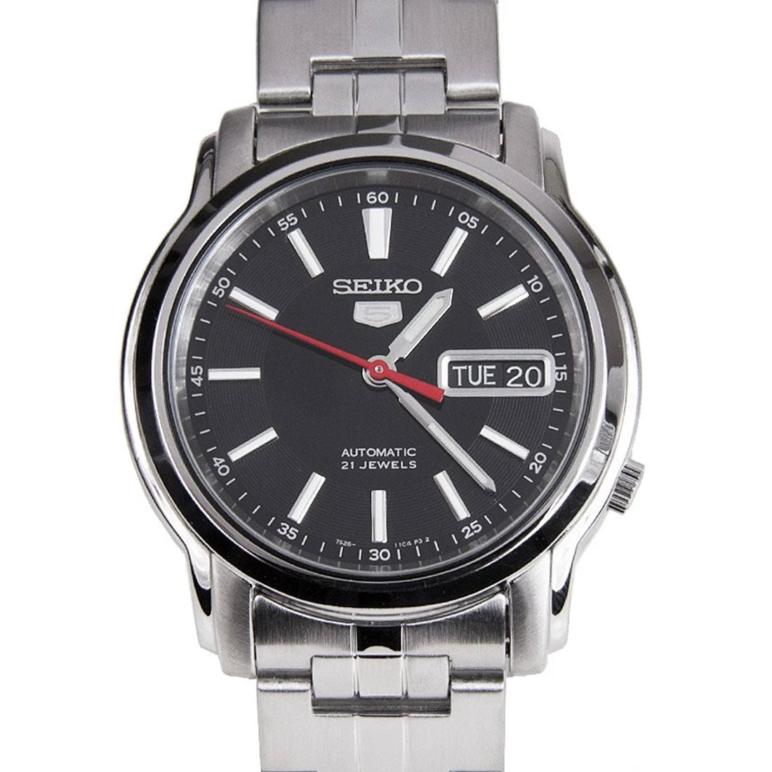 Seiko 5 Mechanical SNKL83K1 SNKL83 SNKL83K Black Dial Stainless Watch -Seiko