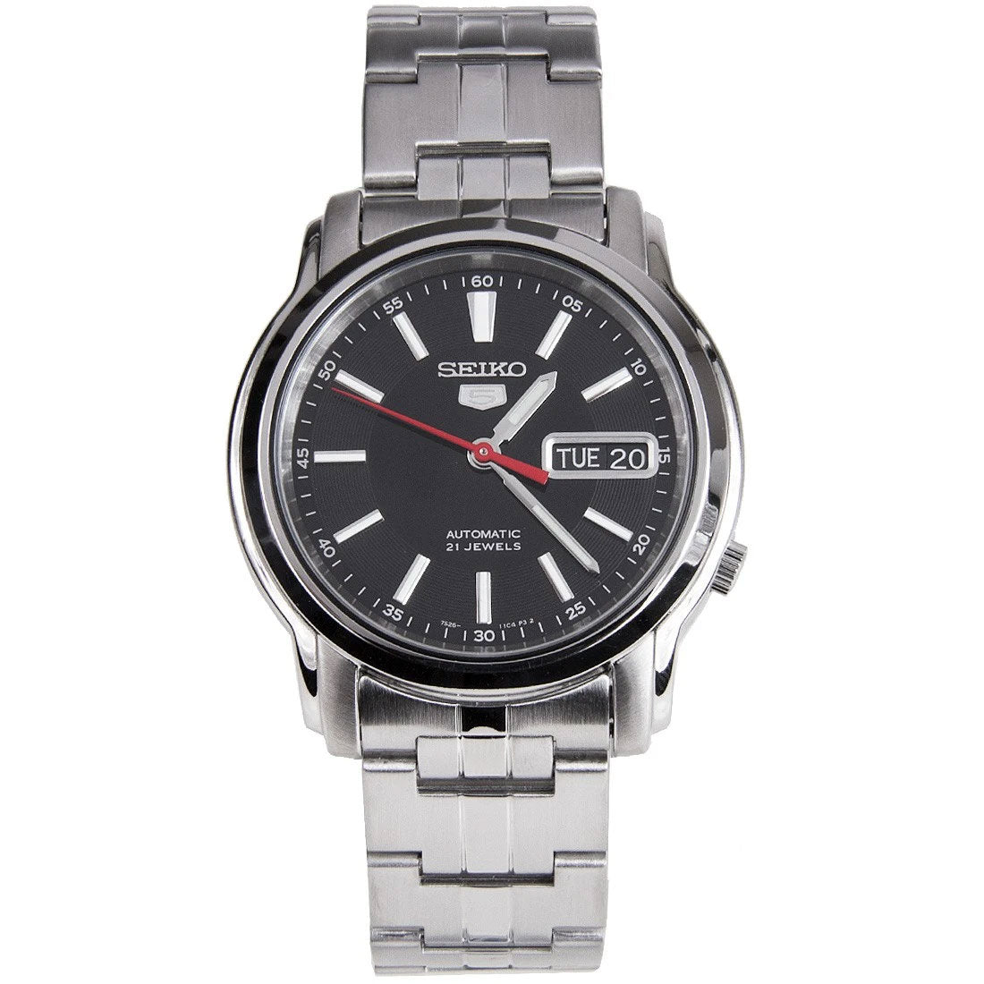 Seiko 5 Mechanical SNKL83K1 SNKL83 SNKL83K Black Dial Stainless Watch -Seiko