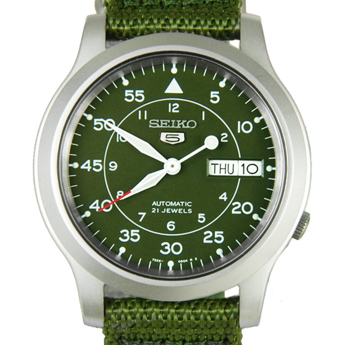 Seiko 5 Military Army Green SNK805K2 SNK805 SNK805K Nylon Watch -Seiko