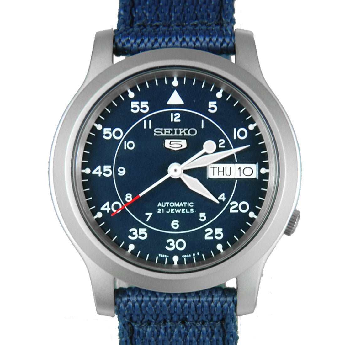 Seiko 5 Military SNK807K2 SNK807 SNK807K Blue Nylon Watch -Seiko