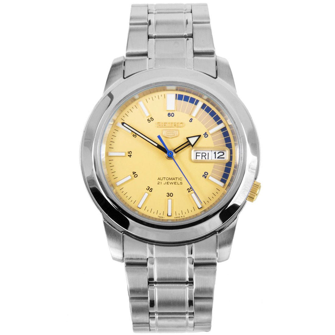Seiko 5 SNKK29K1 SNKK29 SNKK29K Yellow Dial Automatic Watch -Seiko