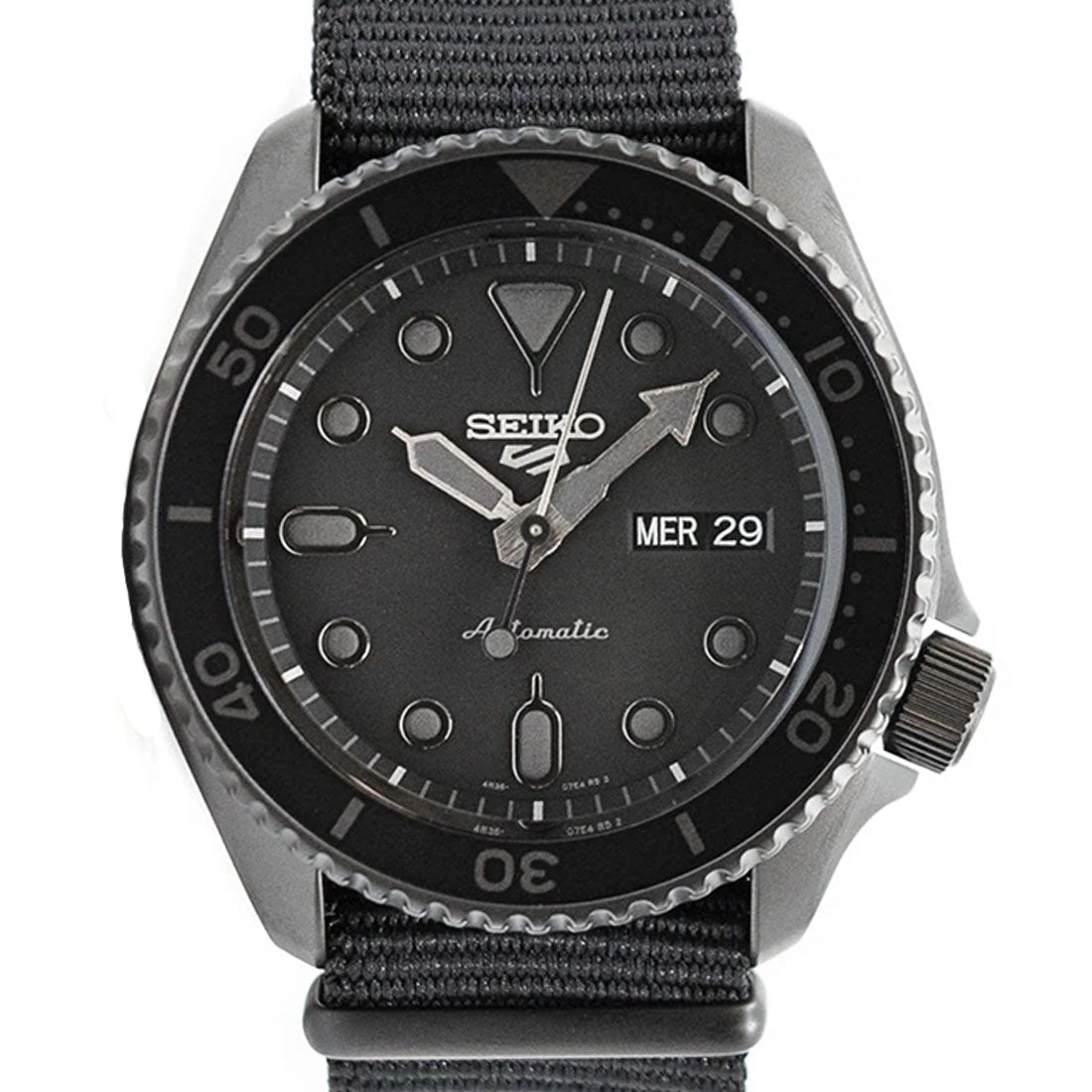 Seiko 5 Sports Automatic SRPD79K1 SRPD79 SRPD79K Black Nylon Watch -Seiko