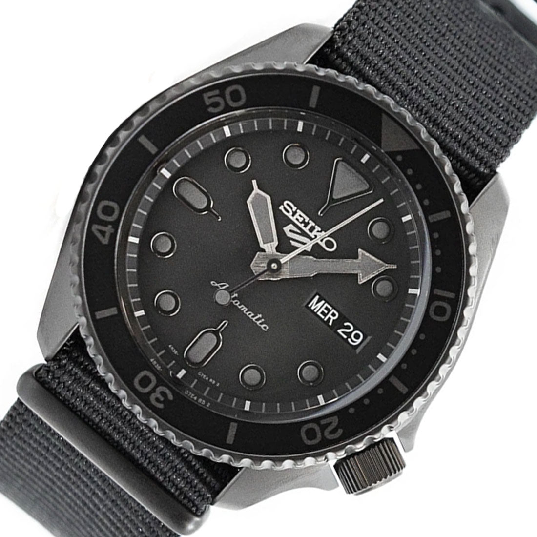 Seiko 5 Sports Automatic SRPD79K1 SRPD79 SRPD79K Black Nylon Watch -Seiko