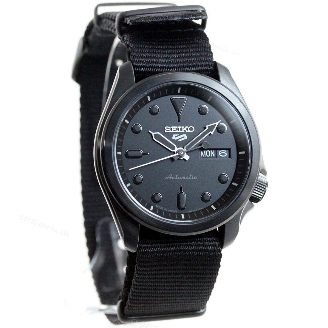 Seiko 5 Sports Black Dial Automatic Nylon JDM Watch SBSA059 -Seiko