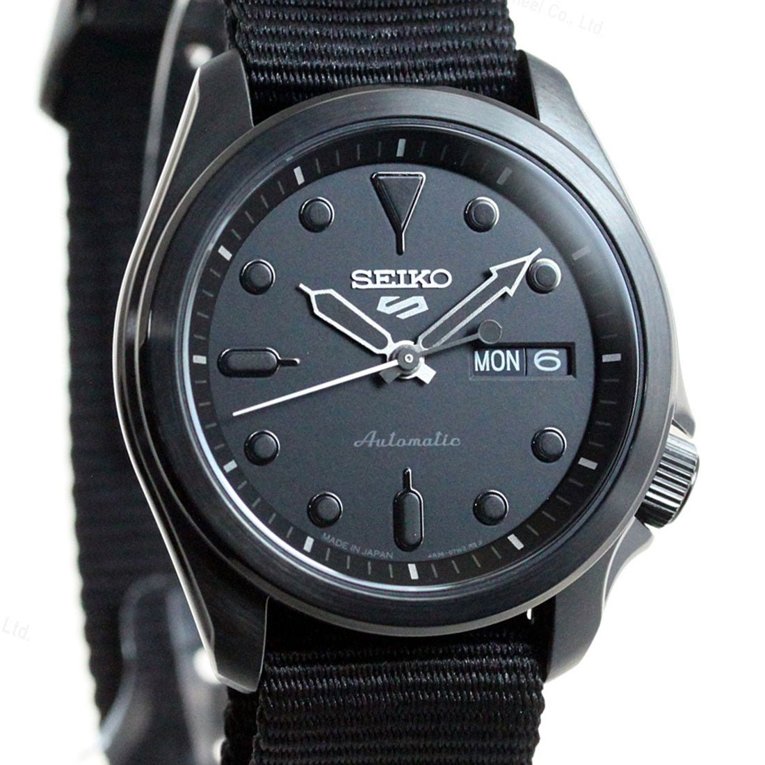 Seiko 5 Sports Black Dial Automatic Nylon JDM Watch SBSA059 -Seiko