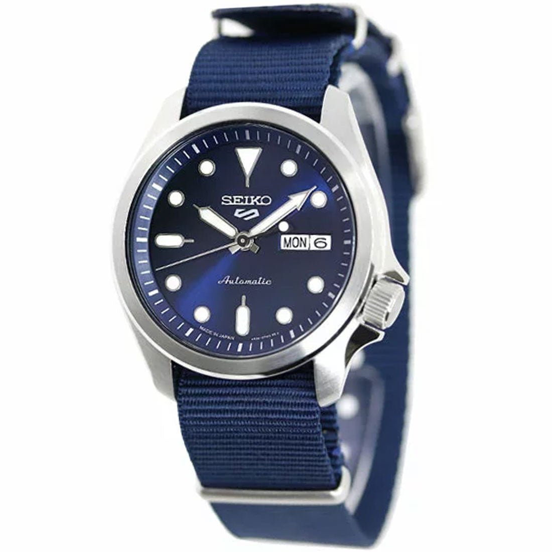 Seiko 5 Sports Blue Dial Automatic Nylon JDM Watch SBSA053 -Seiko