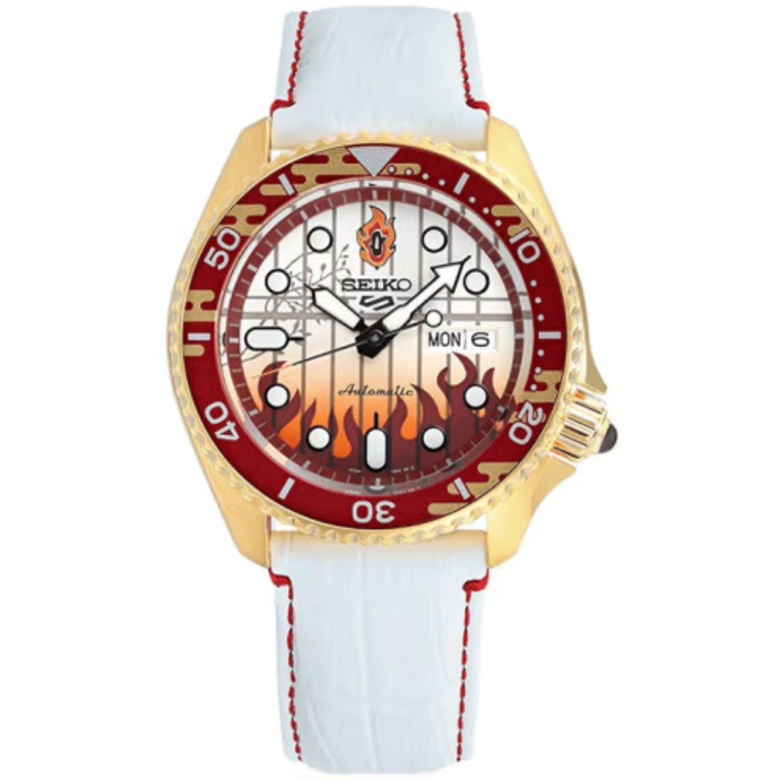 Seiko 5 Sports Demon Slayer SRPJ28K1 SRPJ28 Kyojuro Rengoku Limited Edition Watch -Seiko