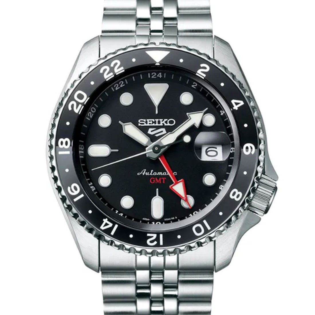 Seiko 5 Sports GMT SSK001 Black Dial Automatic Watch -Seiko