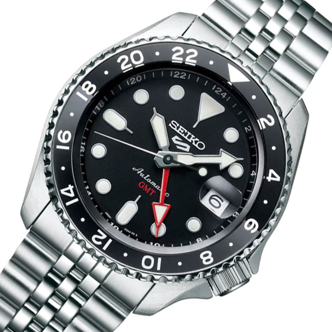 Seiko 5 Sports GMT SSK001 Black Dial Automatic Watch -Seiko
