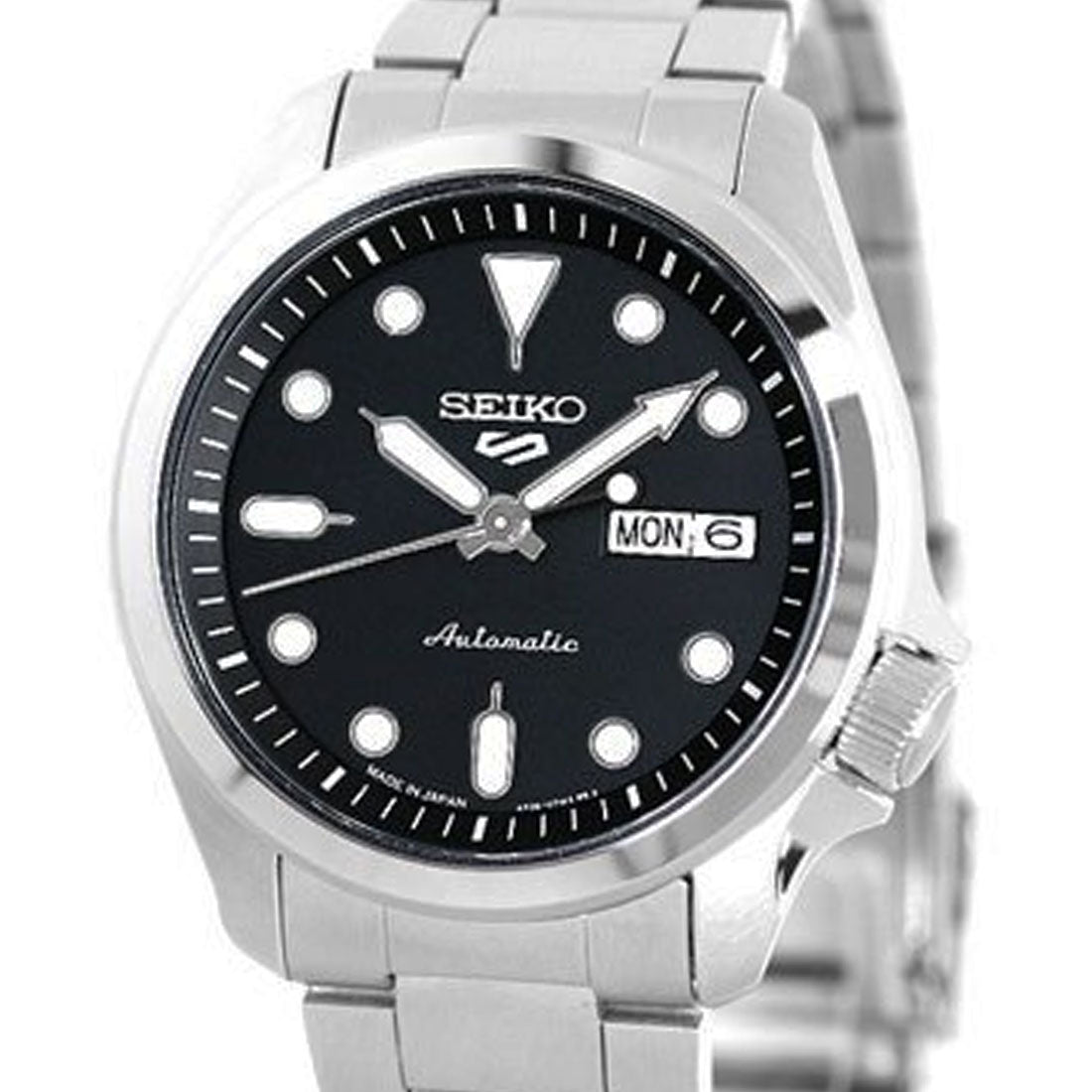 Seiko 5 Sports JDM SBSA045 Black Dial Stainless Steel Gents Watch -Seiko
