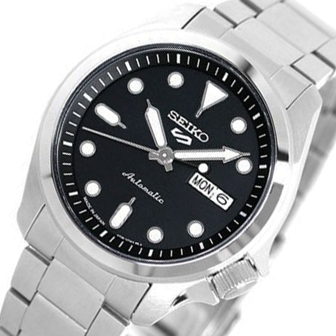Seiko 5 Sports JDM SBSA045 Black Dial Stainless Steel Gents Watch -Seiko
