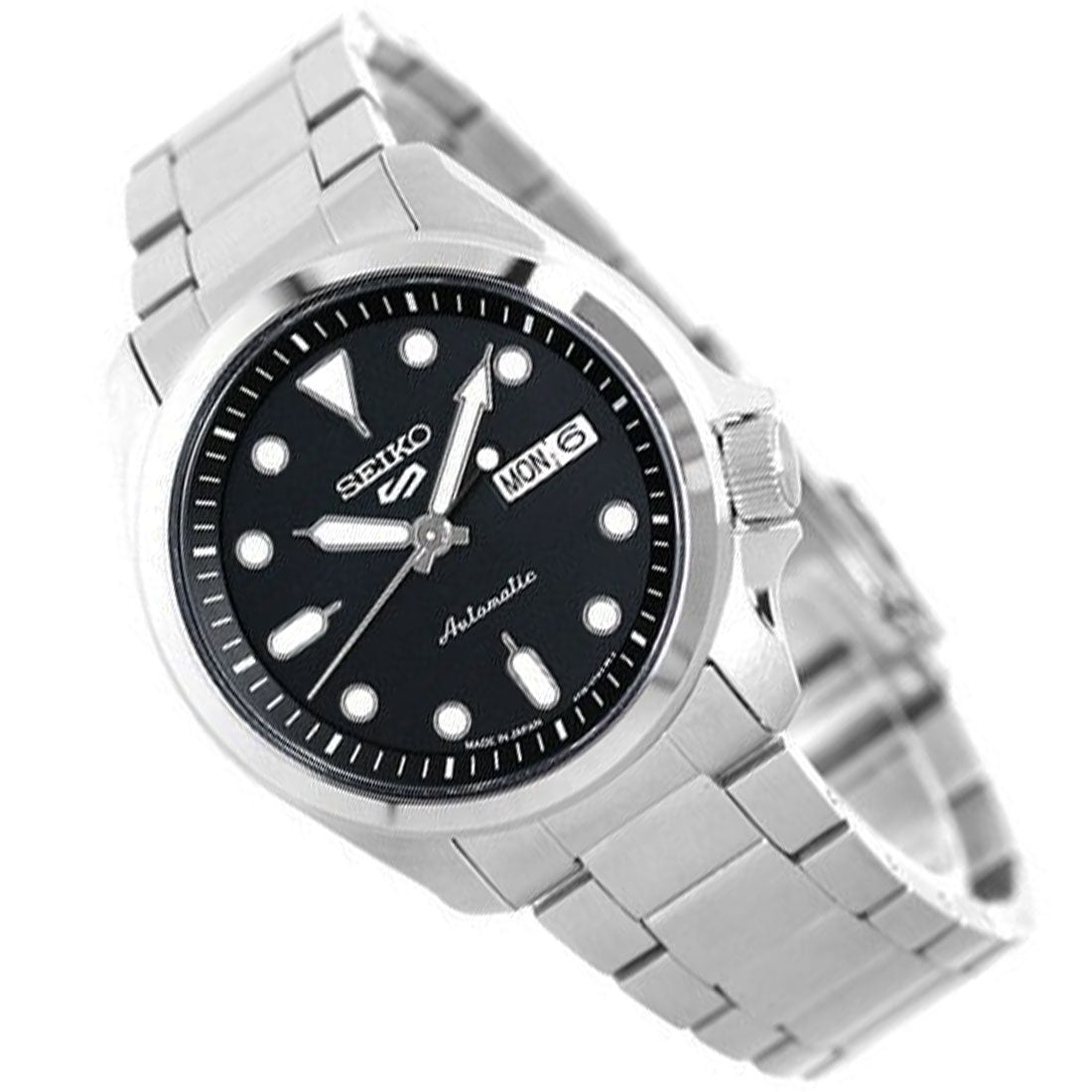 Seiko 5 Sports JDM SBSA045 Black Dial Stainless Steel Gents Watch -Seiko