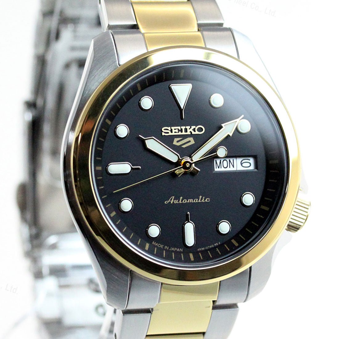 Seiko 5 Sports JDM SBSA050 Black Dial Stainless Steel Men's Watch -Seiko