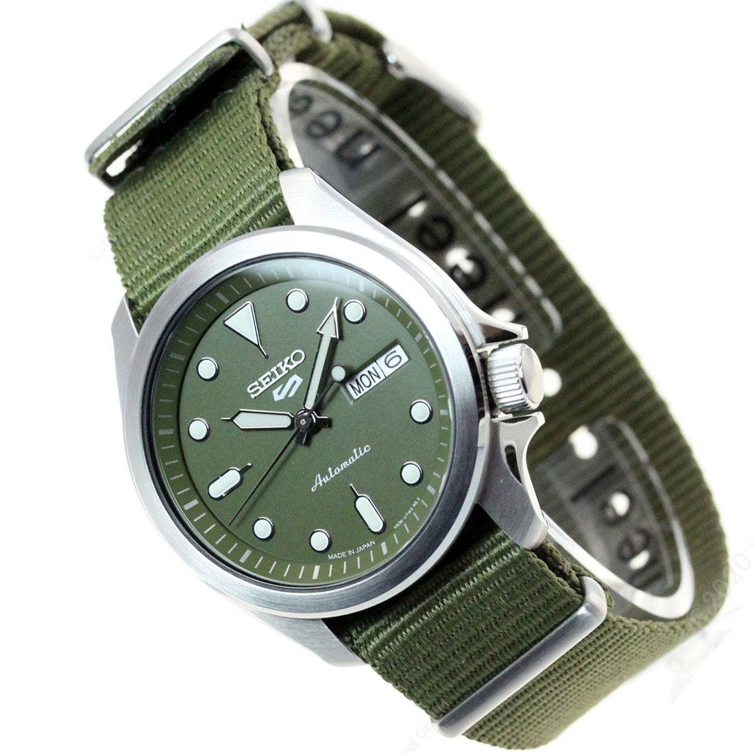 Seiko 5 Sports JDM SBSA055 Automatic Green Dial Nylon Men's Watch -Seiko