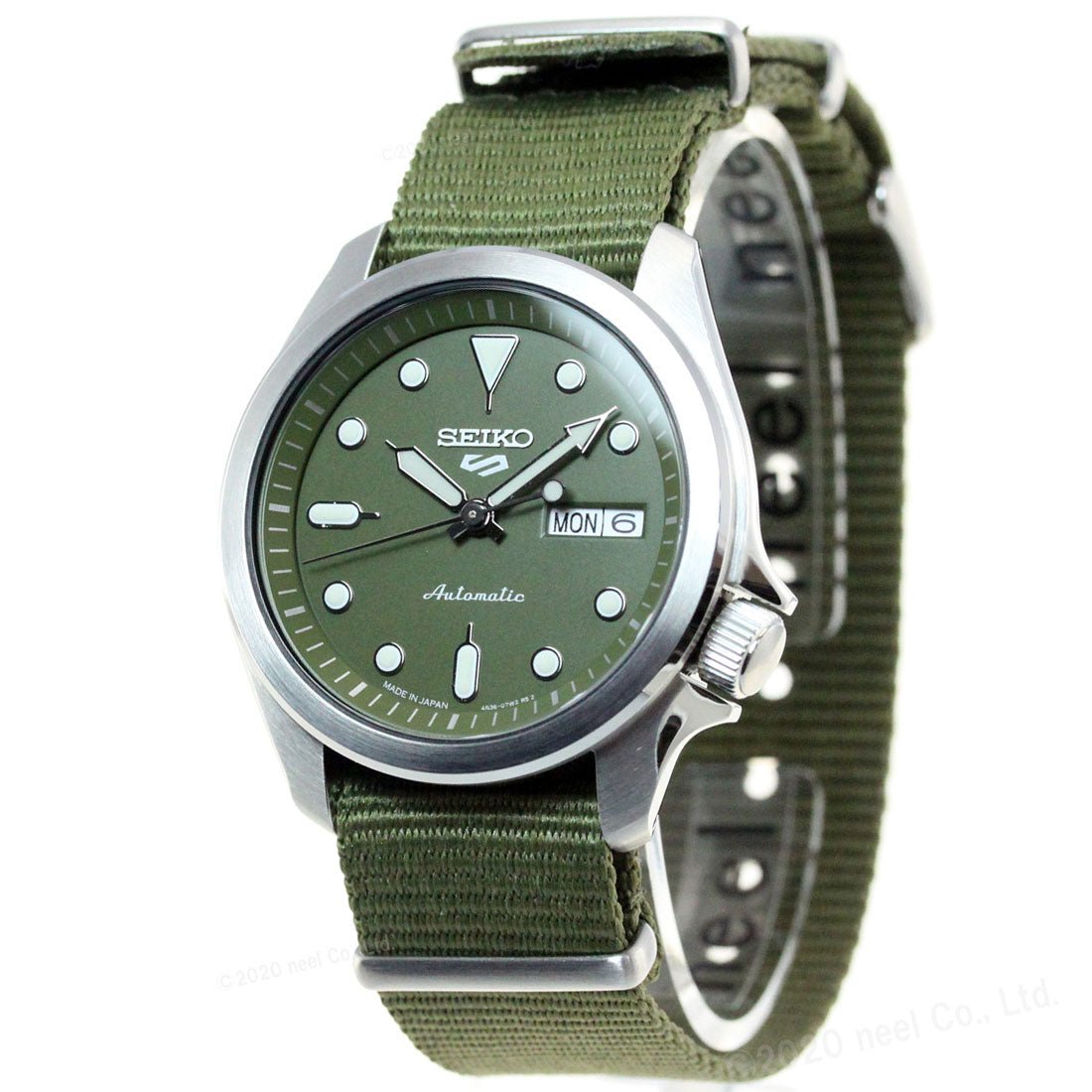 Seiko 5 Sports JDM SBSA055 Automatic Green Dial Nylon Men's Watch -Seiko
