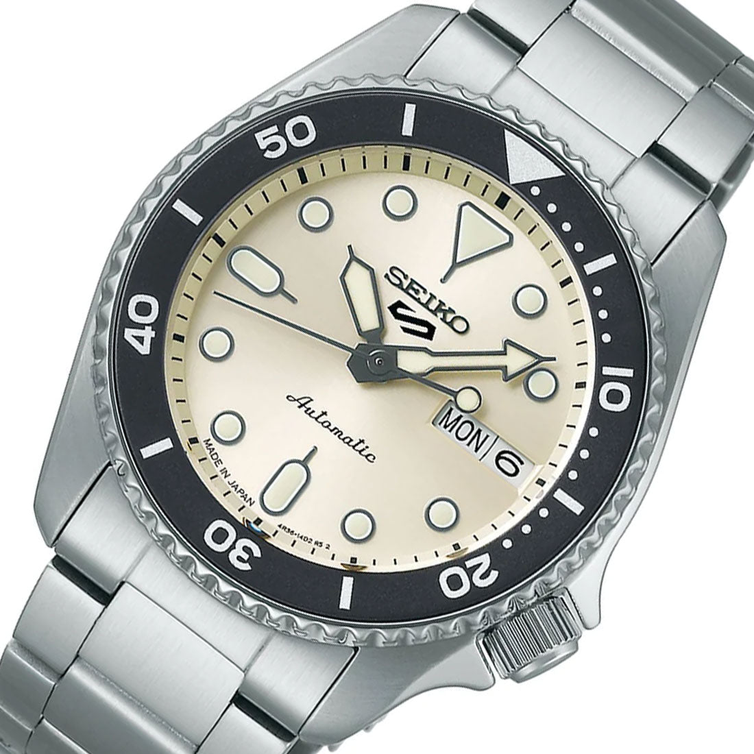 Seiko 5 Sports JDM SBSA227 SKX Sports Style Mechanical Off White Dial Watch -Seiko