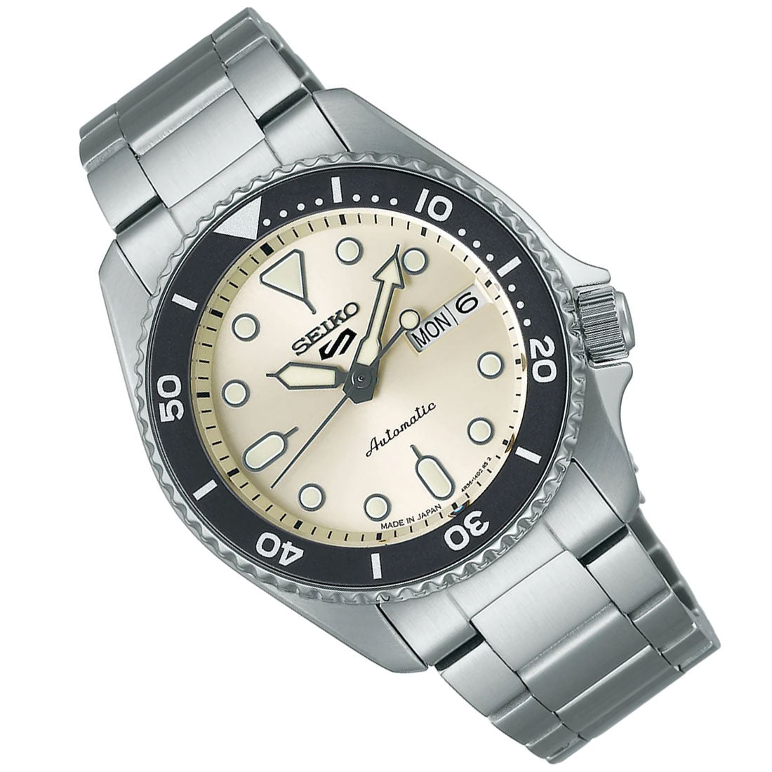 Seiko 5 Sports JDM SBSA227 SKX Sports Style Mechanical Off White Dial Watch -Seiko
