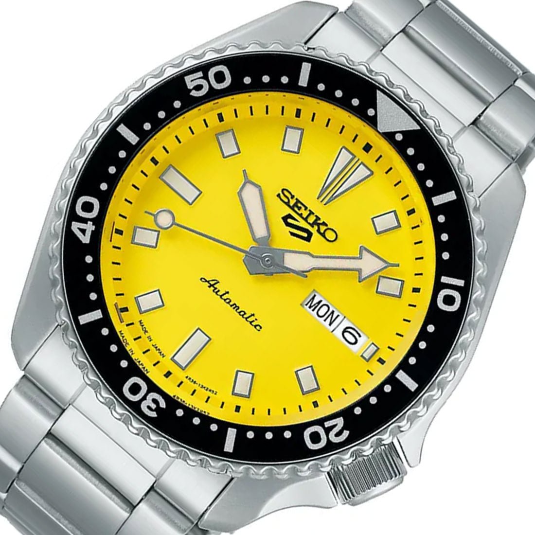 Seiko 5 Sports On Time Move SBSA193 Yellow Dial Limited Edition Mechanical Watch -Seiko