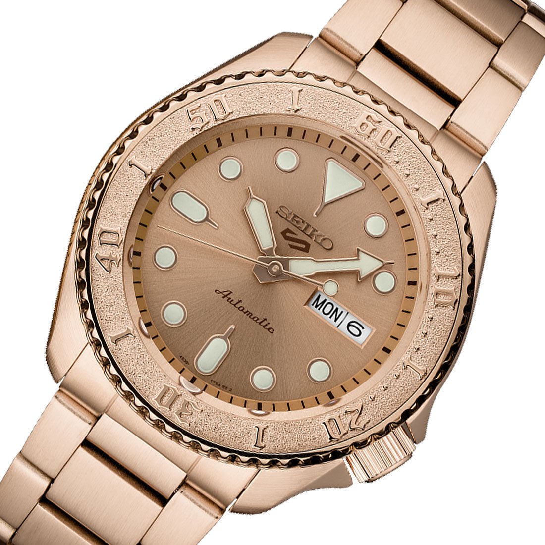 Seiko 5 Sports SRPE72 SRPE72K SRPE72K1 Automatic Rose Gold Watch -Seiko