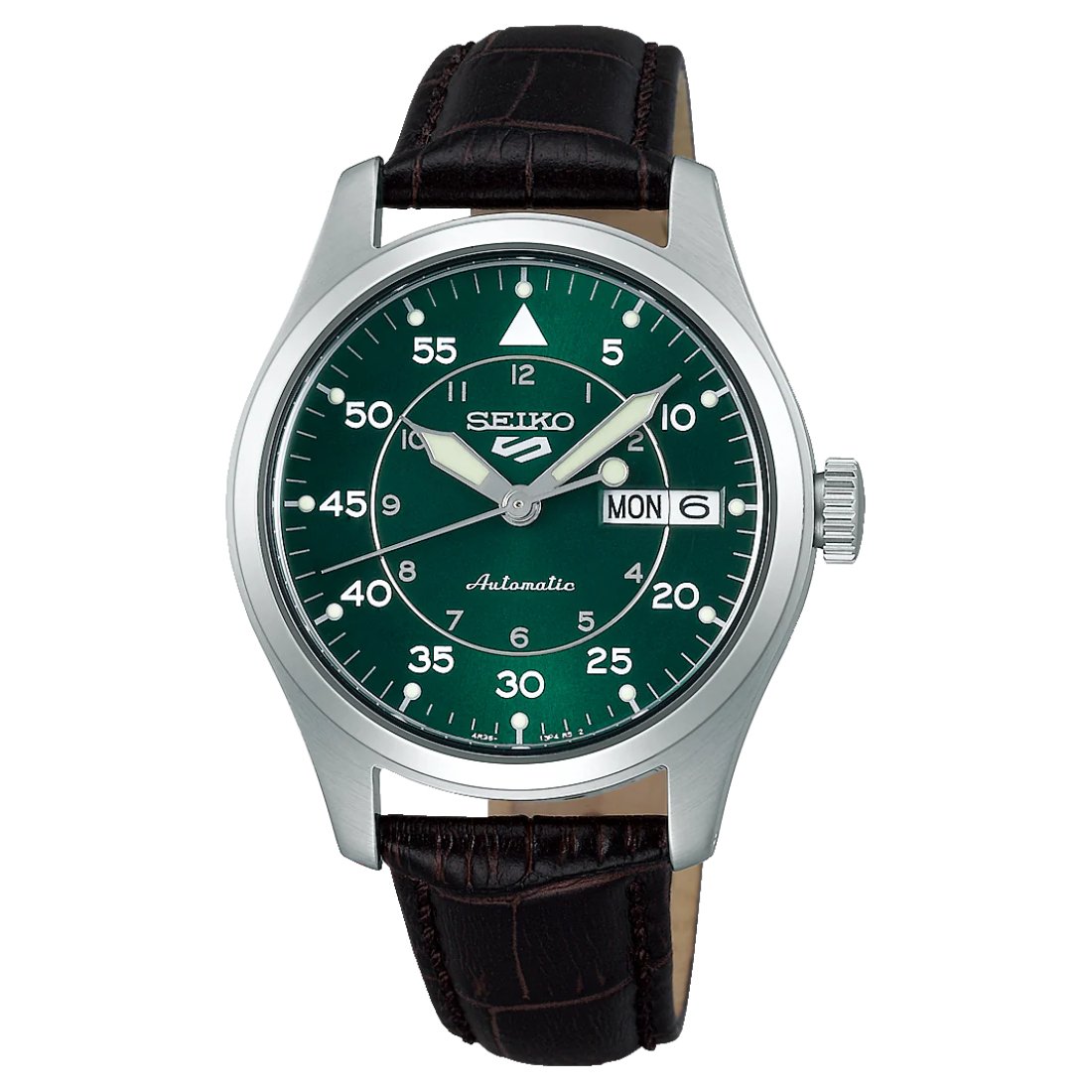 Seiko 5 Sports SRPJ89K SRPJ89K1 SRPJ89 Automatic Kelly Green Flieger Watch -Seiko
