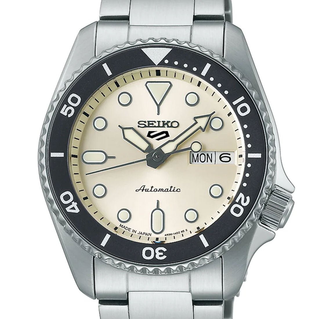 Seiko 5 Sports SRPK31K1 Off White Dial SKX Sports Style Mechanical Watch -Seiko
