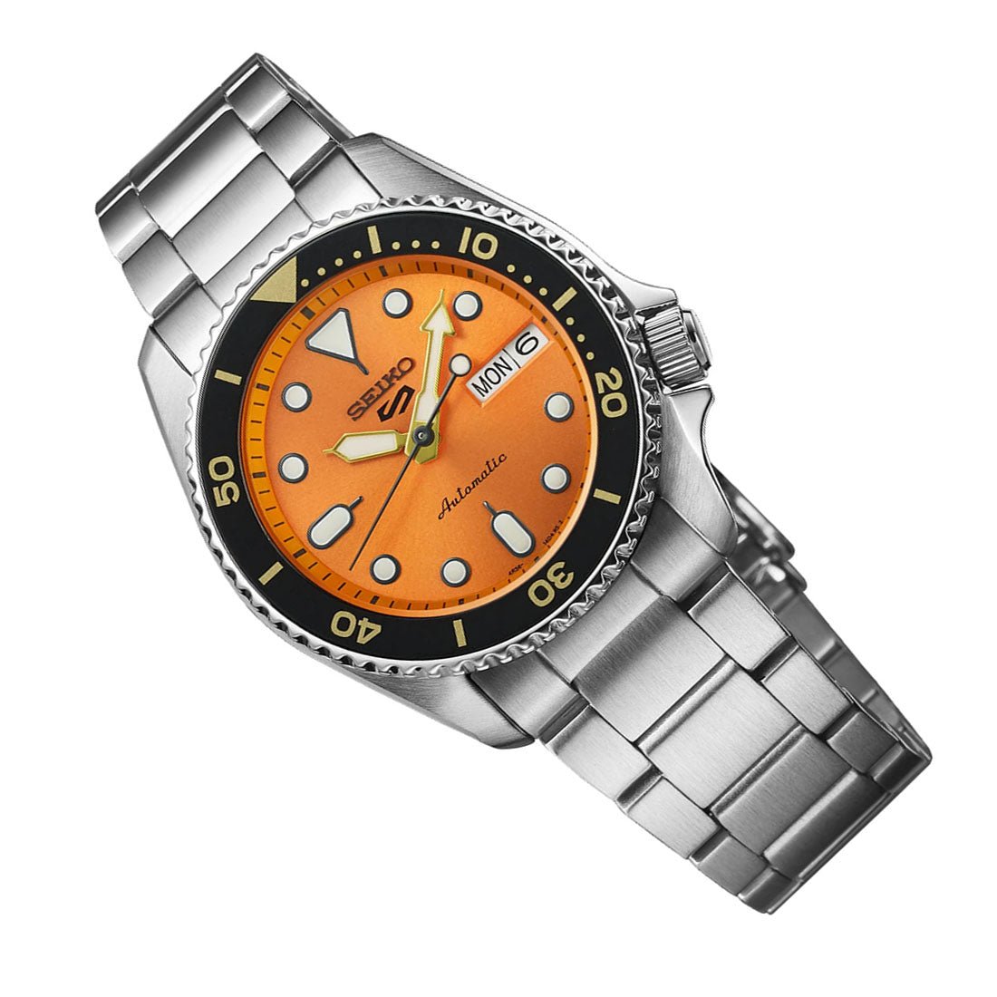 Seiko 5 Sports SRPK35 SRPK35K1 SKX Style Orange Dial Mechanical Watch -Seiko