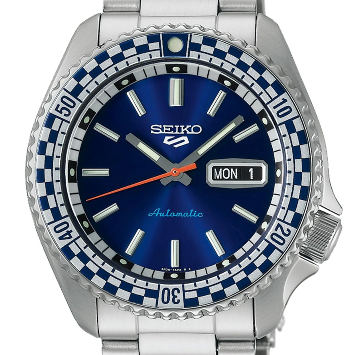 Seiko 5 Sports SRPK65 SRPK65K1 SRPK65K SKX Sports Style Checker Flag Mens Watch -Seiko