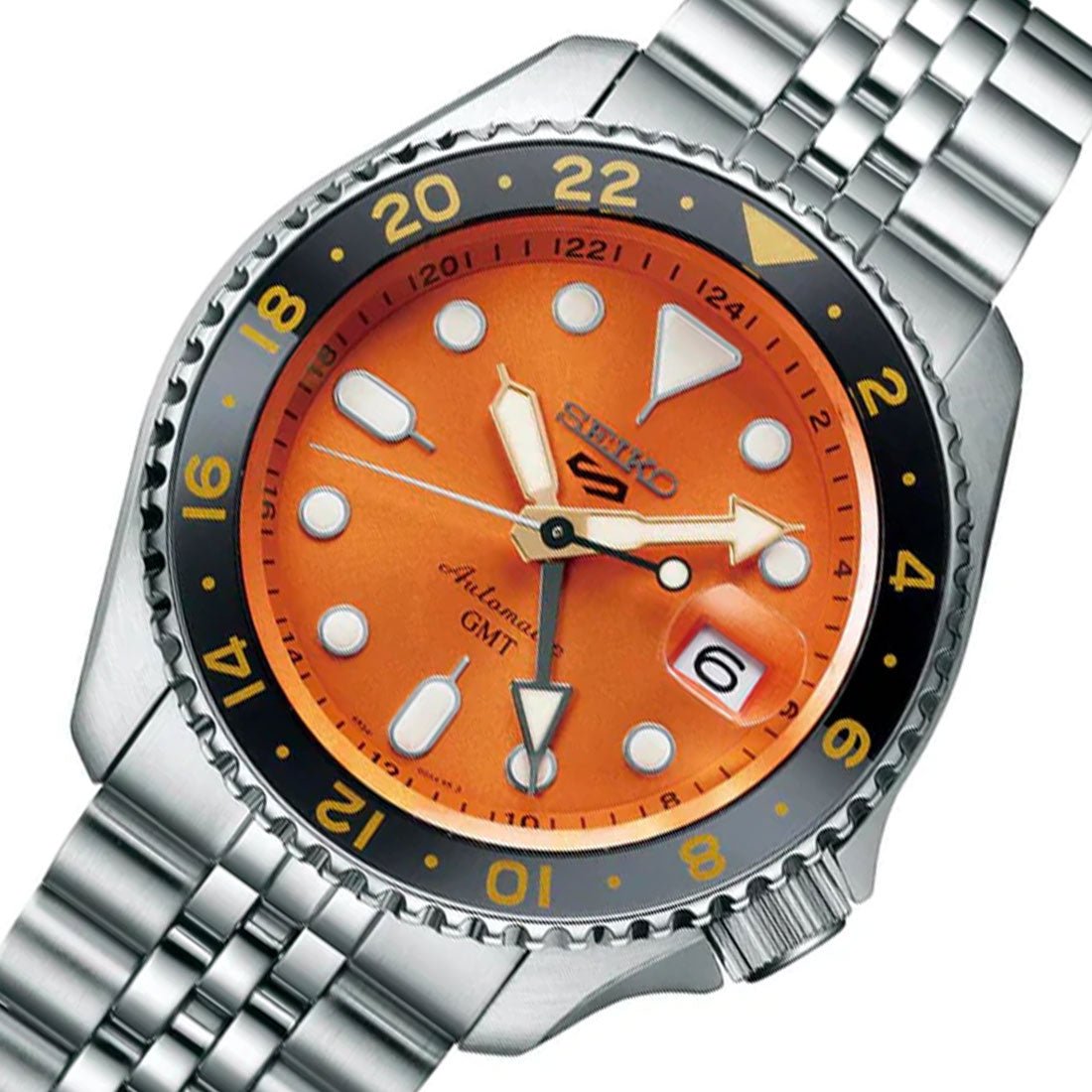 Seiko 5 Sports SSK Series GMT SSK005 Orange Dial Automatic Watch -Seiko