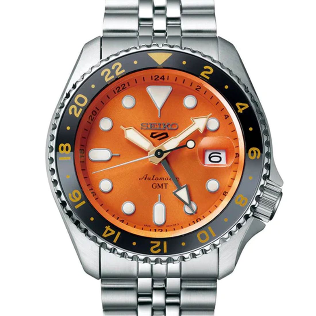 Seiko 5 Sports SSK Series GMT SSK005 Orange Dial Automatic Watch -Seiko
