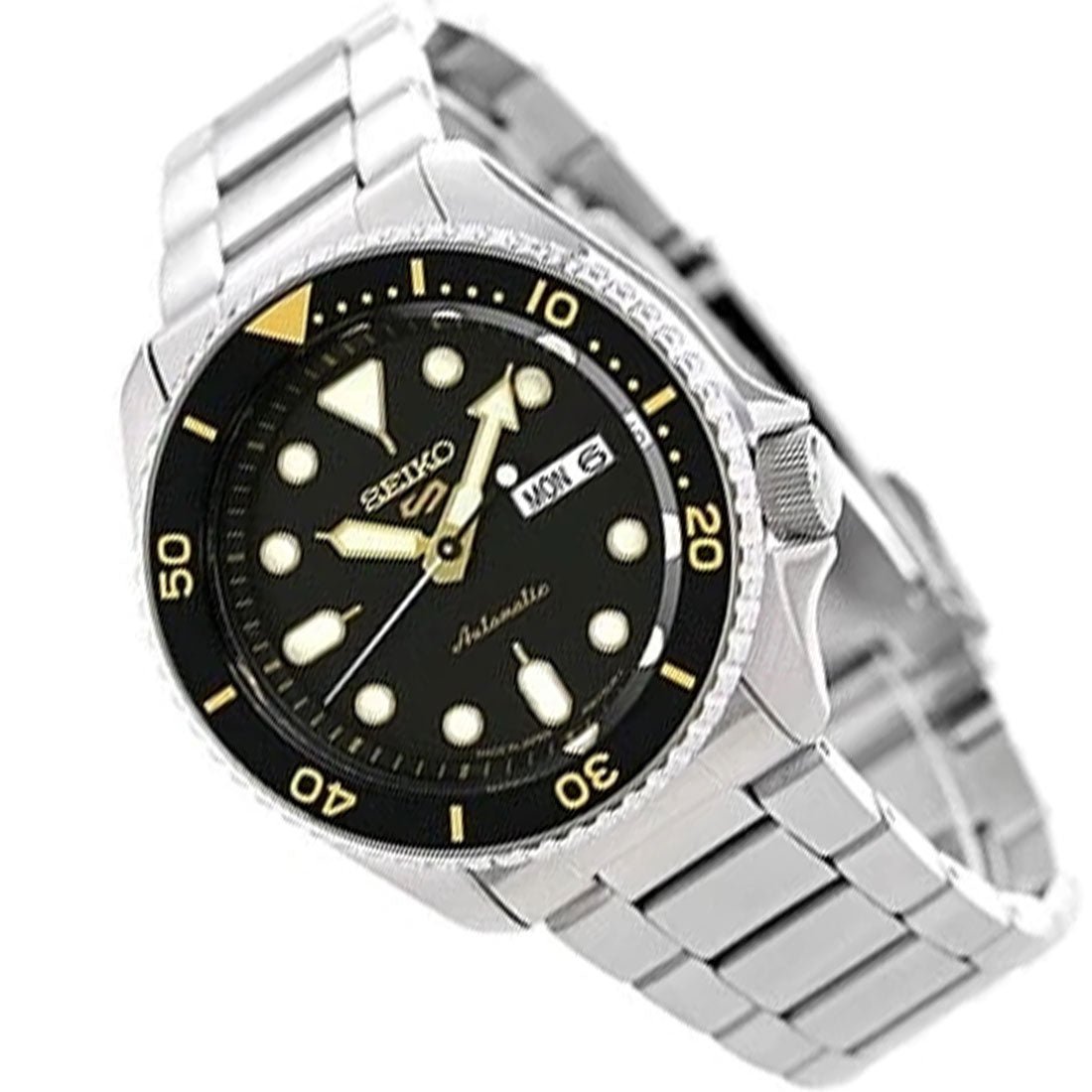 Seiko 5 Sports Stainless Steel SRPD57K1 SRPD57 Black Dial Watch -Seiko