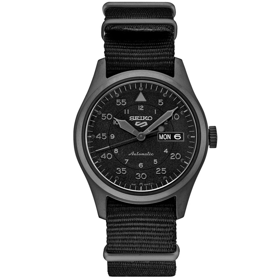 Seiko 5 Stealth Black Sports SRPJ11K1 SRPJ11 SRPJ11K Field Street Style Watch -Seiko