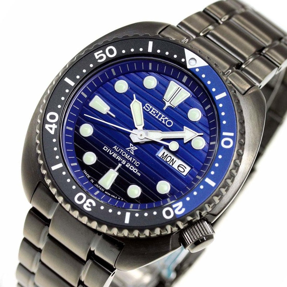 Seiko Black Prospex SRPD11J1 SRPD11 SRPD11J Turtle Divers Watch -Seiko