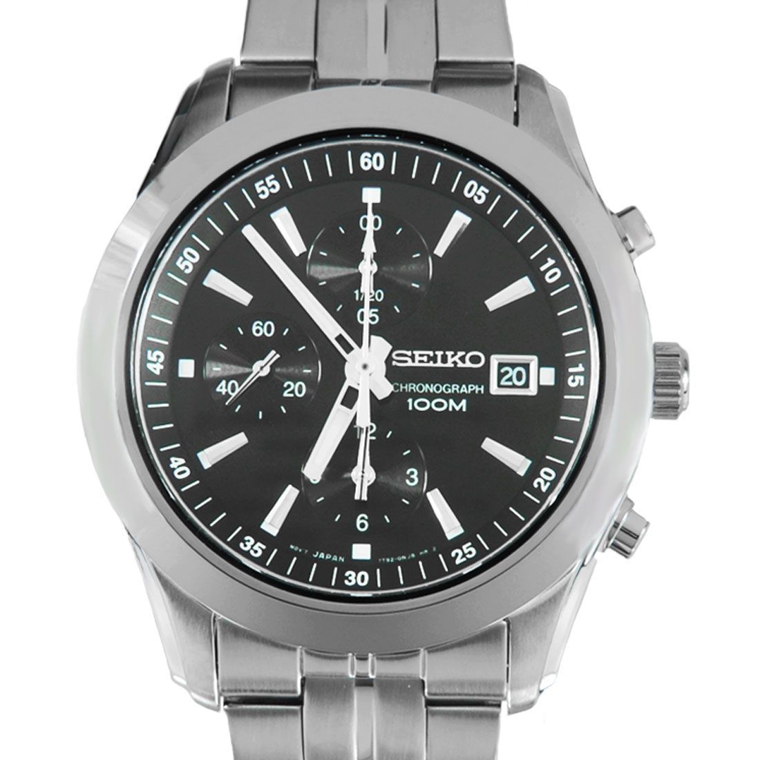 Seiko Chronograph Black Dial Watch SNDA87P SNDA87P1 SNDA87 -Seiko
