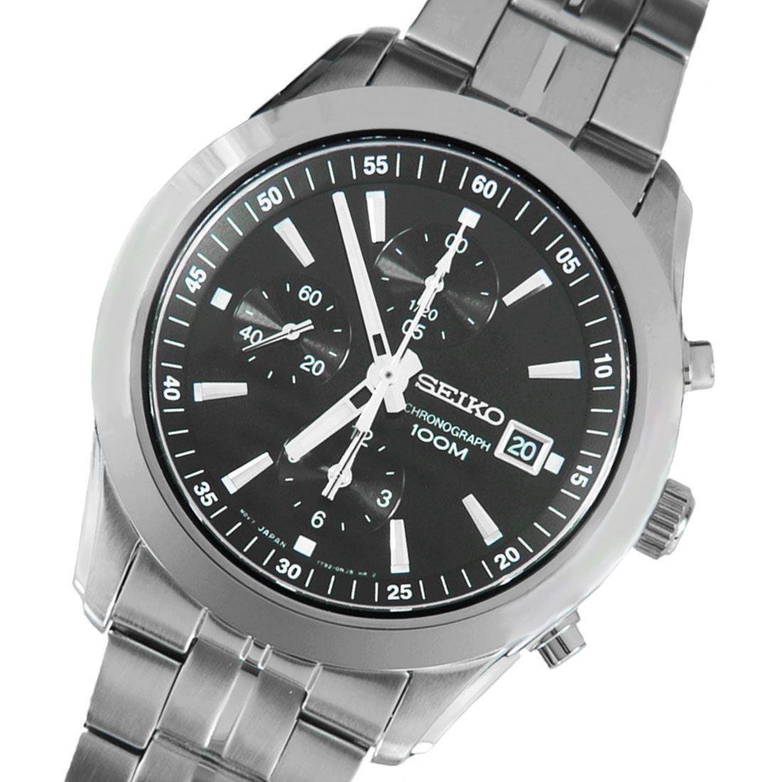 Seiko Chronograph Black Dial Watch SNDA87P SNDA87P1 SNDA87 -Seiko